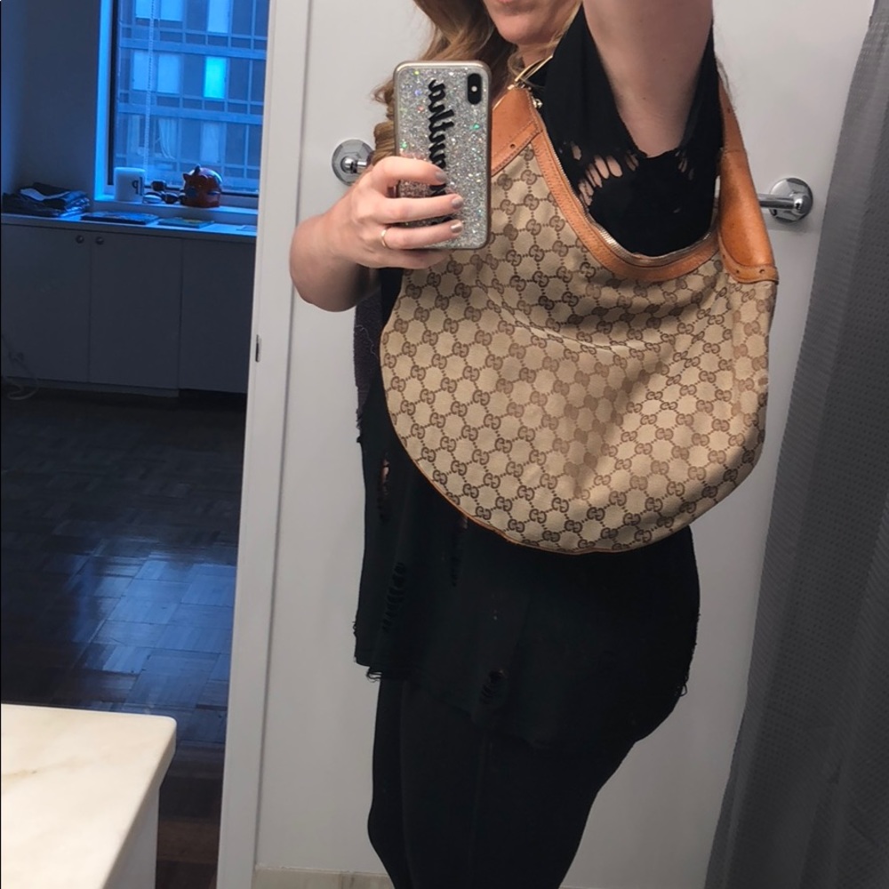 Gucci Hobo crescent bag in traditional print - Picture 8 of 8